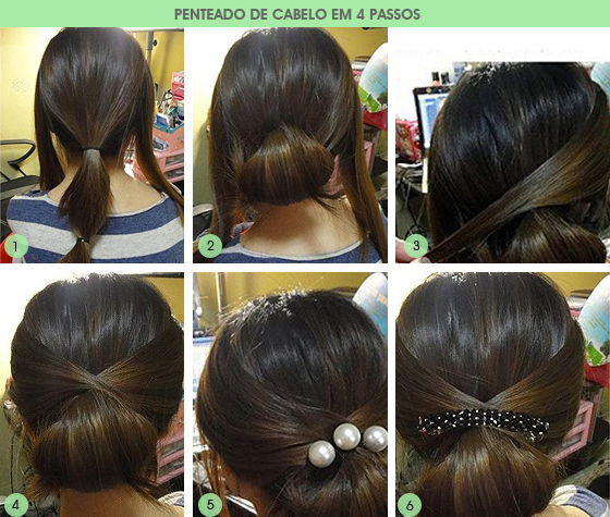 Penteado fácil de cabelo em 4 passos