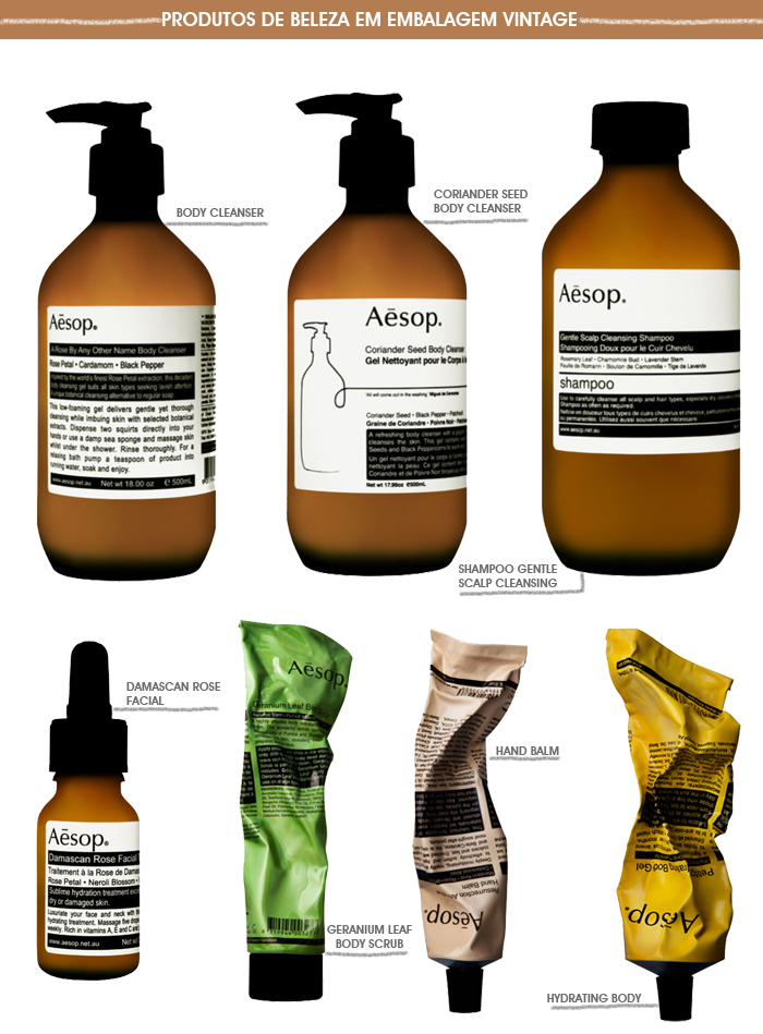Aesop, produtos de beleza para o rosto, corpo e cabelos